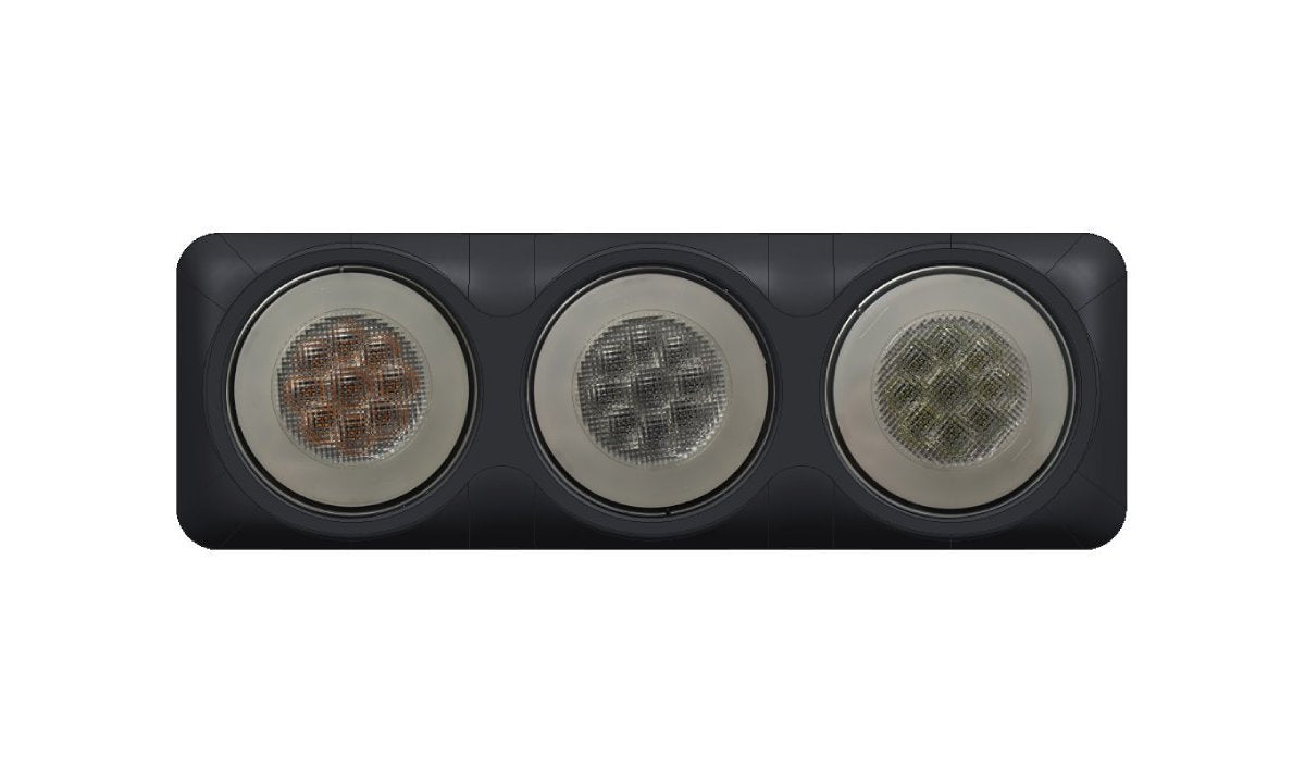 4inch Round Triple Combo Stop/Tail/DI/Reverse White Glow