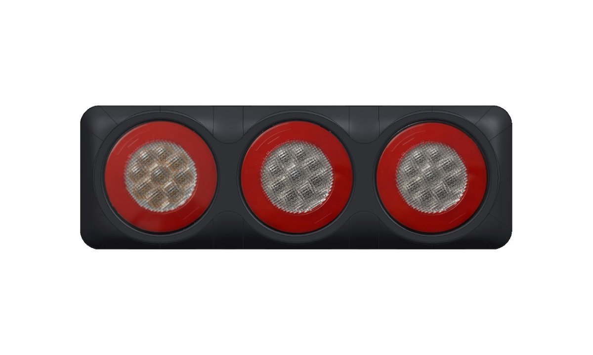 4" Round Triple Combo Stop/Glow Tail/Indictor (RED)