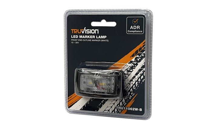 62 Series White Front-End Outline Marker 10-30V Blister