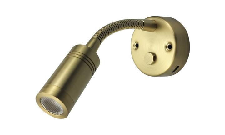 Reading Light Goose Neck Dual USBs Gold