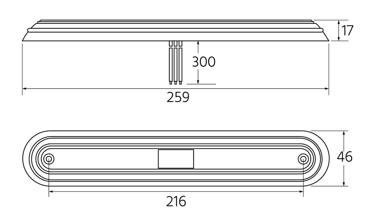 260 Slimline LED Stop/Tail 12/24V