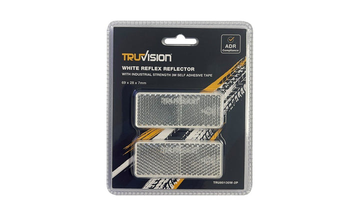 Reflex Reflector (White) 69X28 3M Tape 2Pk