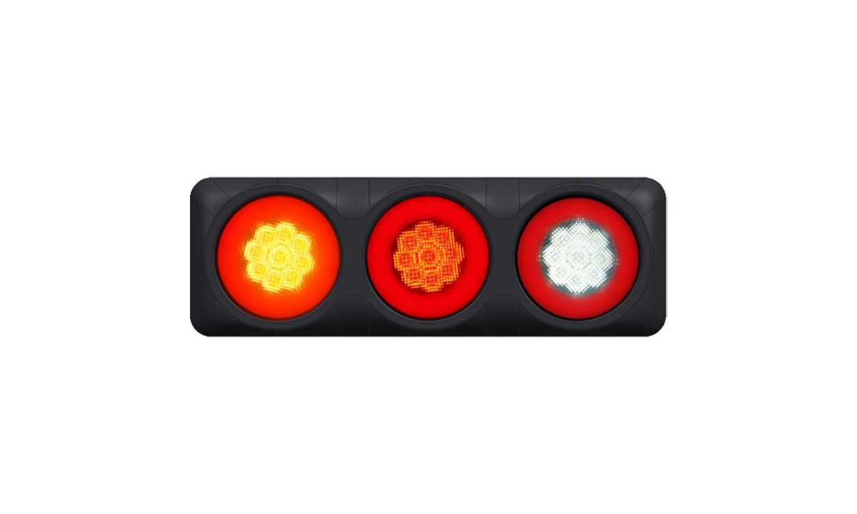 4inch Round Triple Combo Stop/Tail/DI/Reverse White Glow