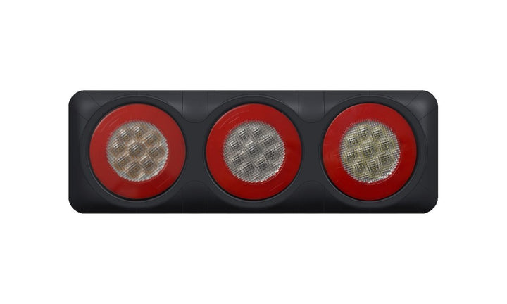 4" Round Triple Combo Stop/Glow Tail/DI/Reverse (RED)