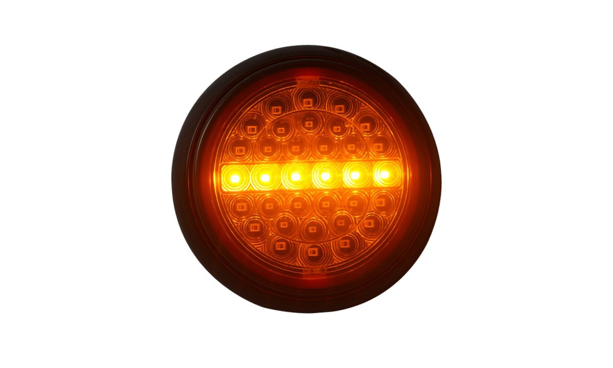 5inch Round Stop/Tail glow, Indicator Black Base