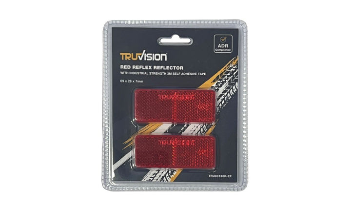 Reflex Reflector (Red) 69X28 3M Tape 2Pk