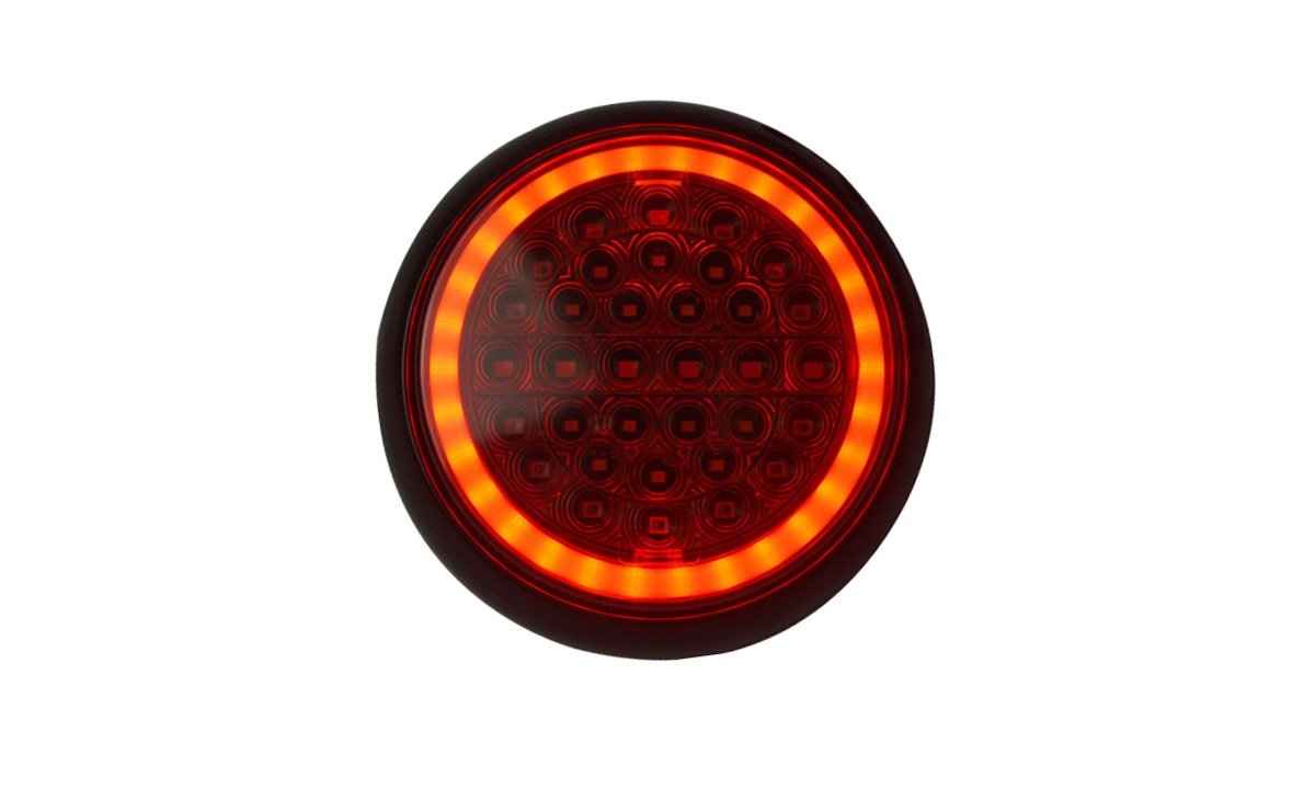 5inch Round Stop/Tail glow, Running Indicator/Reverse Black Base