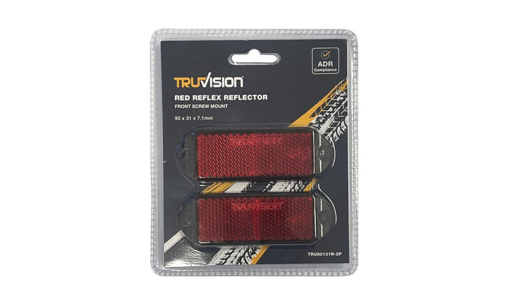 Reflex Reflector (Red) 90X31 Screw 2Pk