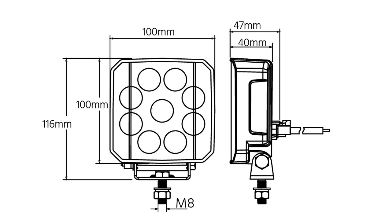 Black Series LED Worklight 10-32V 60W 6500lm