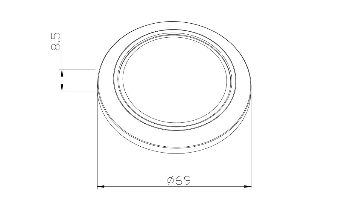 70mm Interior light - Chrome/Black/White Covers
