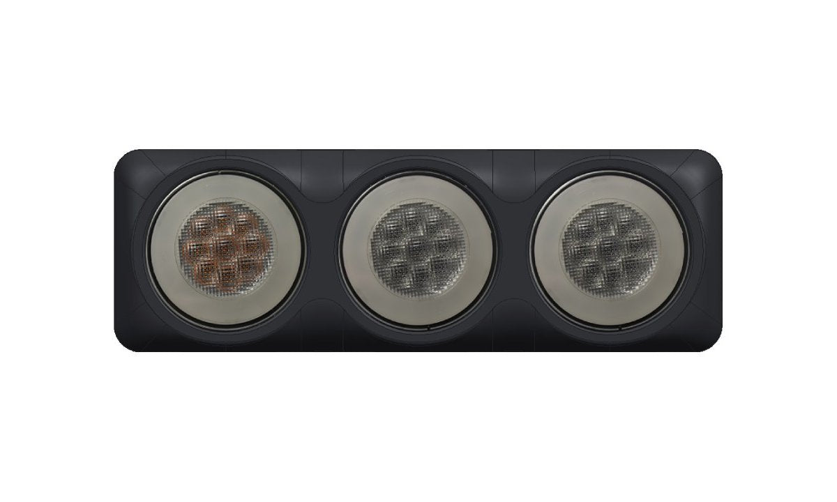 4inch Round Triple Combo Stop/Tail/DI White Glow