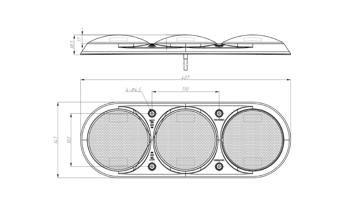 407 Series Combination Tail Lamp 10-30V