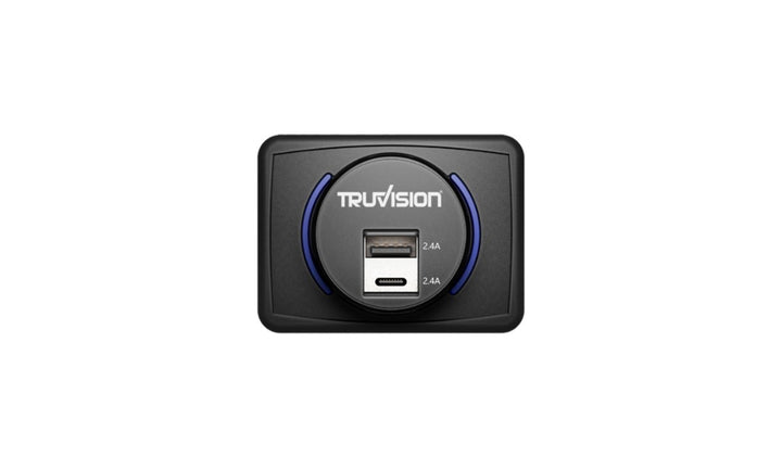 Dual Usb Charging Socket 2.4A - Black