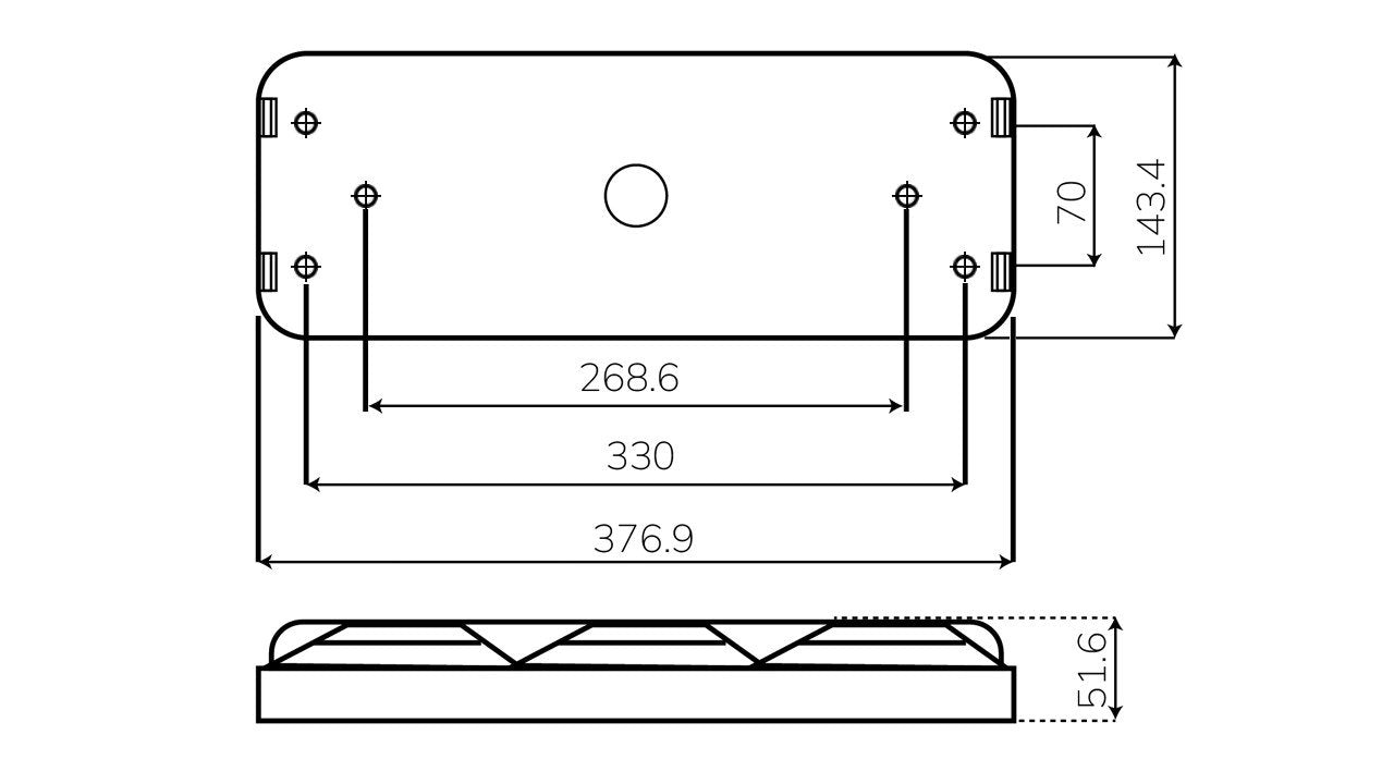 371 Series Stop/Tail/DI: 10-30V Smoke Lens Black Base
