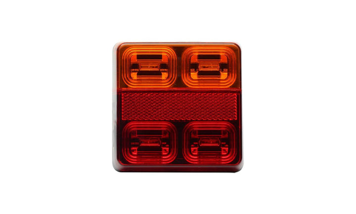 Square Trailer Lamp STOP/ TAI/ DI/NPL/Reflector 10-30V 100x100mm(Bulk Pack in white Box) RH