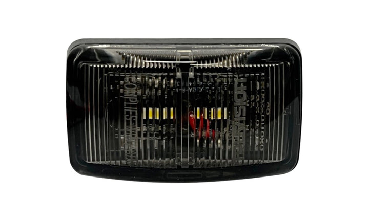 63 Series White Front-End Outline Marker 10-30V 10pk (Clear Smoked Lens)