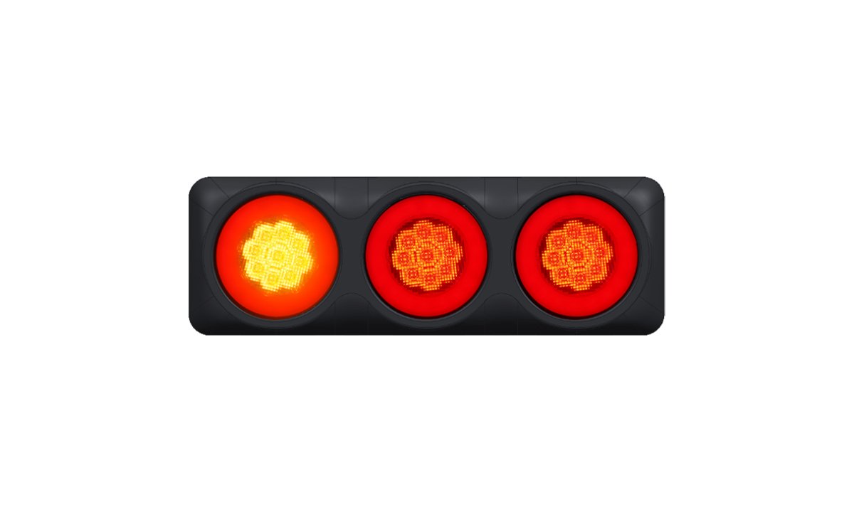 4inch Round Triple Combo Stop/Tail/DI White Glow