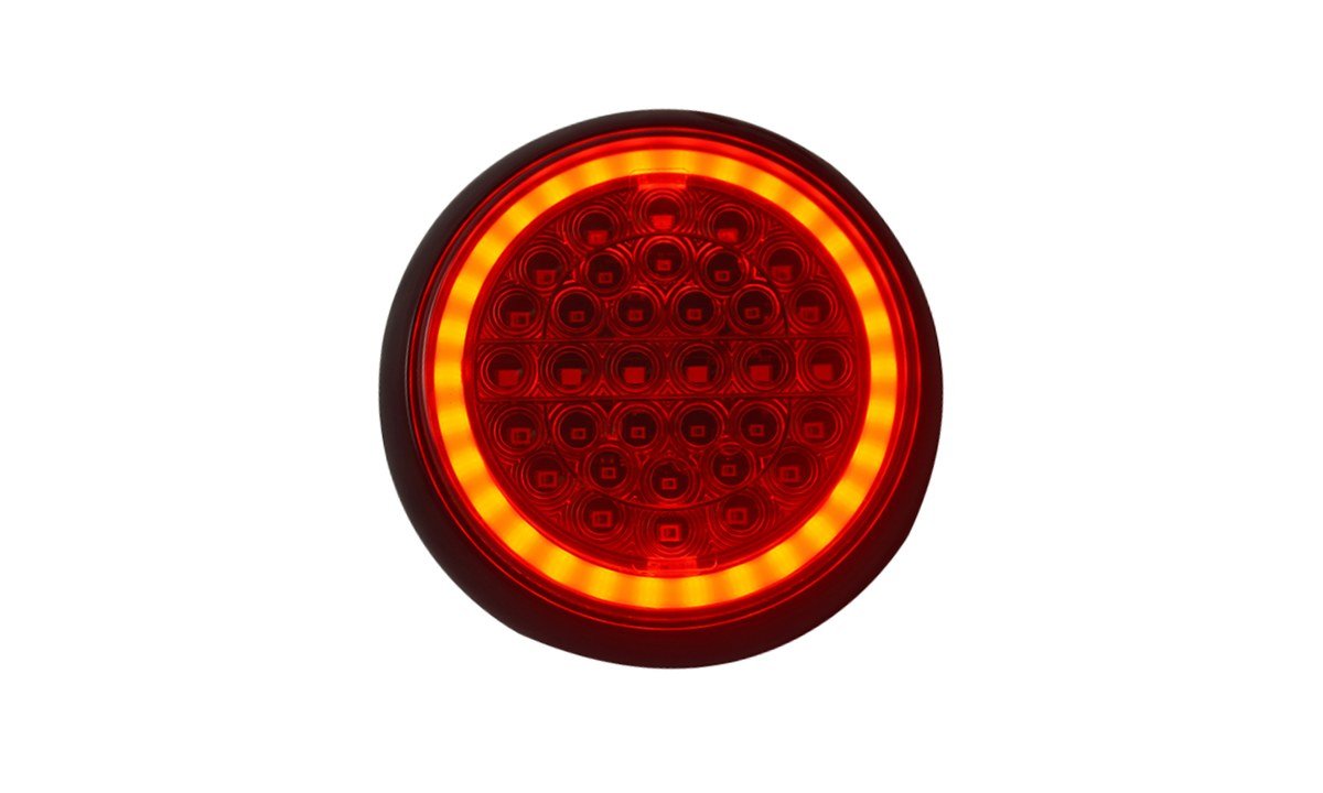 5inch Round Stop/Tail glow, Indicator Black Base