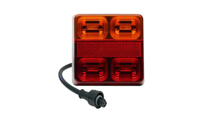 SQUARE TRAILER LAMP 10-30V LH 4PIN PLUG