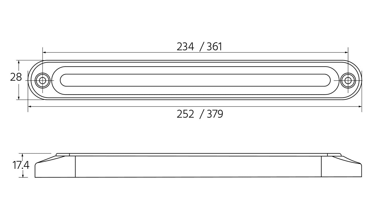 250 Slimline LED Stop / Tail / Sequential Indicator 10-30V